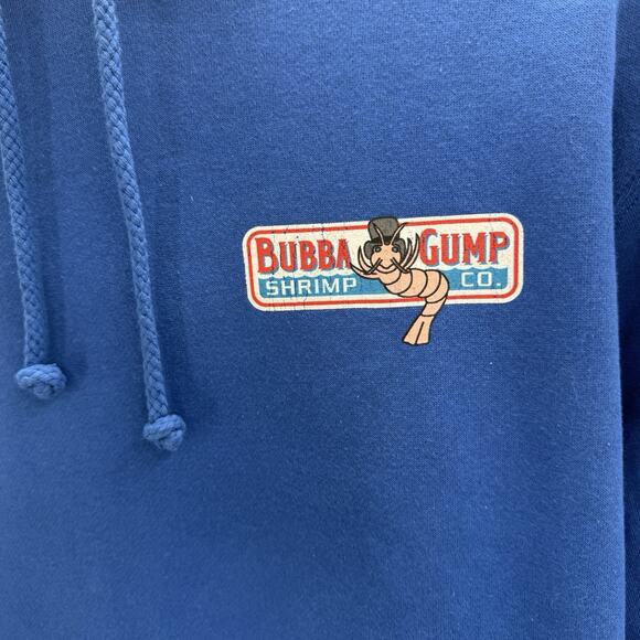 Mitchell & Ness Bubba Gump Collab Hoodie Sweatshirt Blue Size Small New - Picture 5 of 9